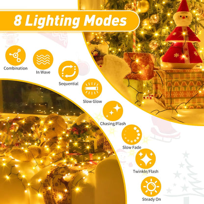 Auriostar 30m Outdoor Fairy Lights 300 LED Warm White IP44