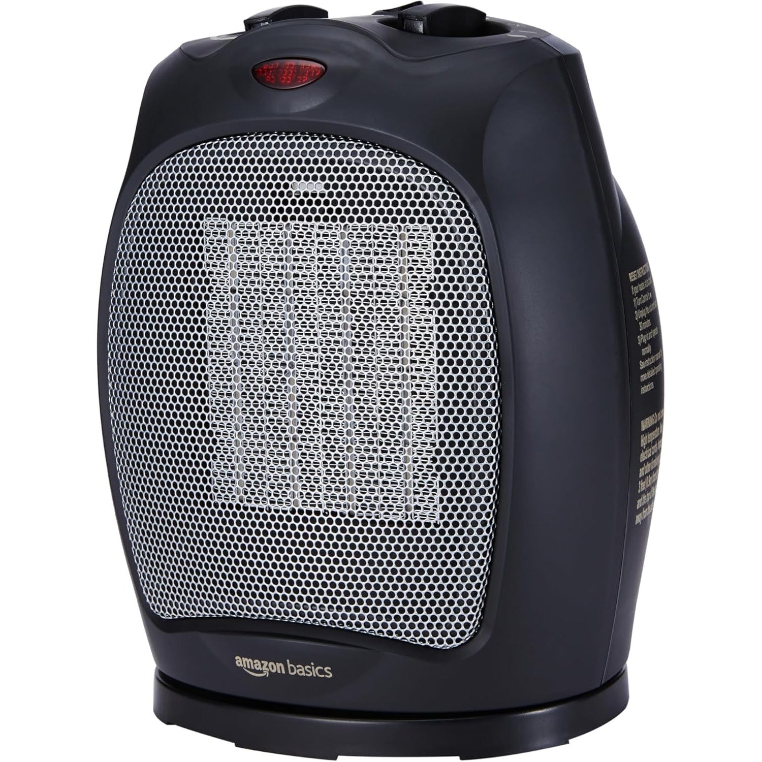 Amazon Basics 1800W Oscillating Ceramic Space Heater - Black