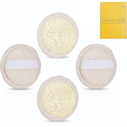 Premium 4‑Piece Natural Facial Loofah Exfoliating Pads for Skin