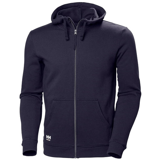 Helly Hansen Classic Zip Hoodie – Durable Navy Canvas Workwear