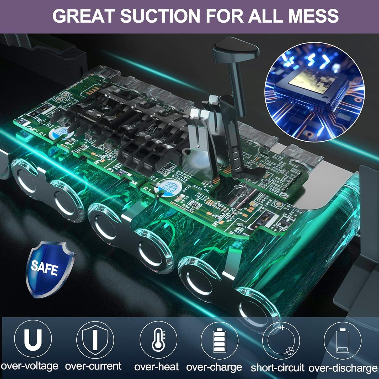 LONG FIT 25.2V V10 Vacuum Replacement Battery 5000mAh