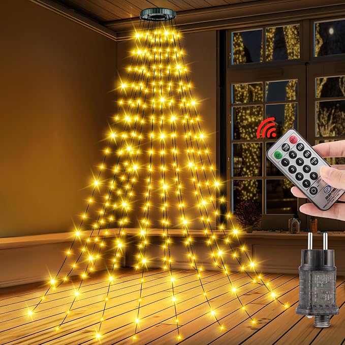 LaiTeny HCP480N 3m 480 LED Christmas Tree Lights with Ring