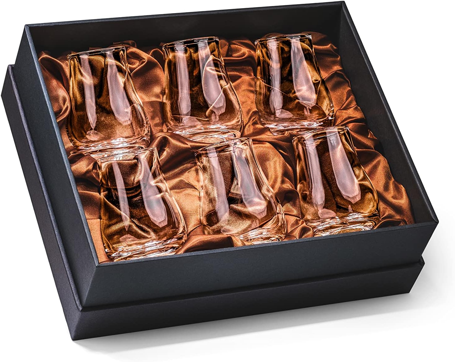 Professional Stemless 3.5oz Tulip Whiskey Tasting Glass Set of 6