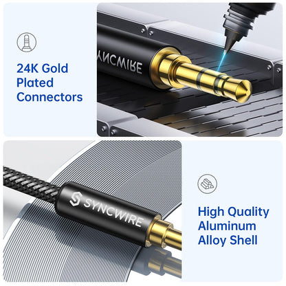 Syncwire SW-SC023 3.5mm Male to Male Nylon Braided Aux Cable