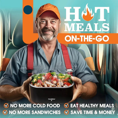 TRAVELISIMO Neon Heated Lunch Box 1.5L Portable Food Warmer - Gomix Brands Outlet