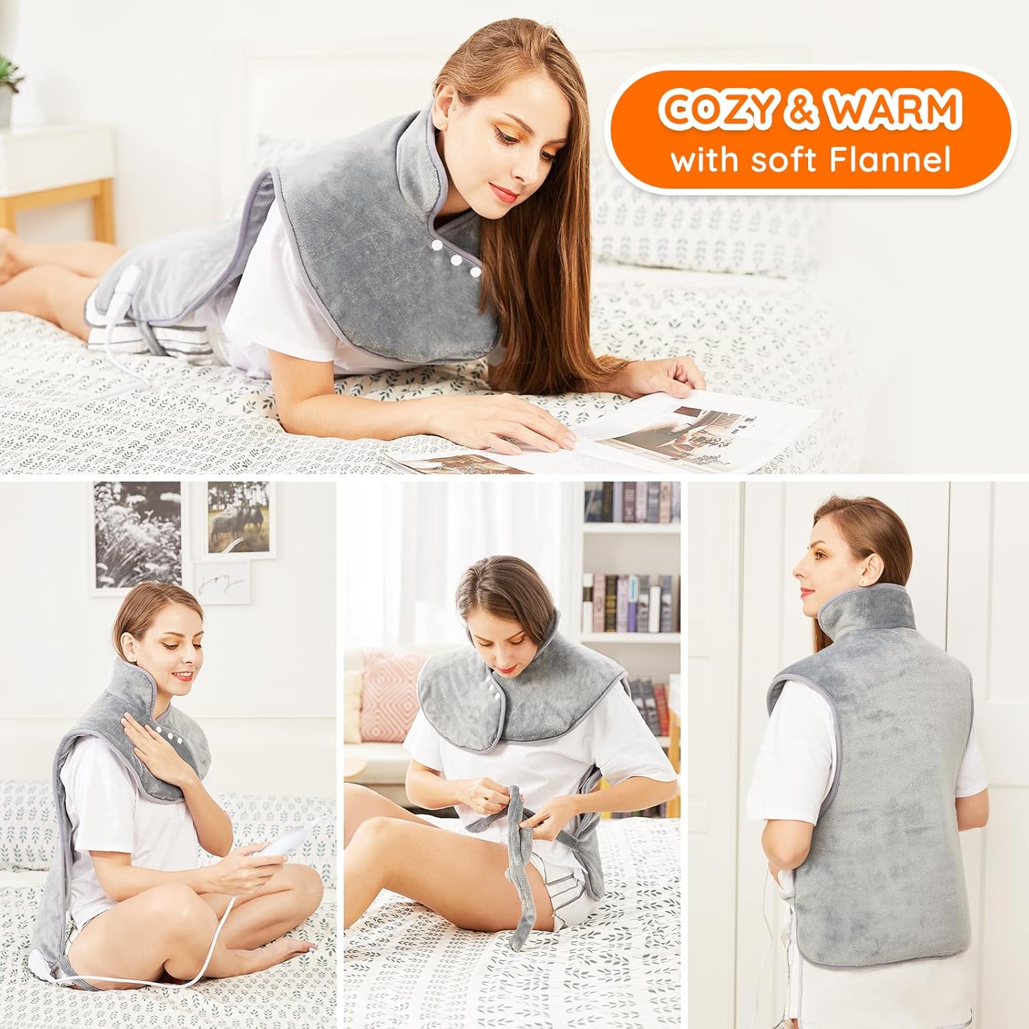 Mia&Coco XL Electric Heating Pad 60x100cm with 6 Heat Levels