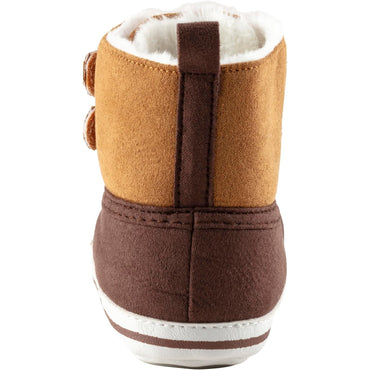 Sterntaler Boys Velour Boots with Faux Leather Star Sole