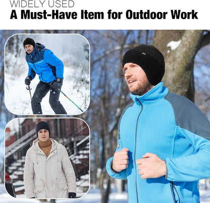 Wmcaps Warm Thermal Fleece Lined Earflap Beanie Hat for Men Women Outdoor Winter
