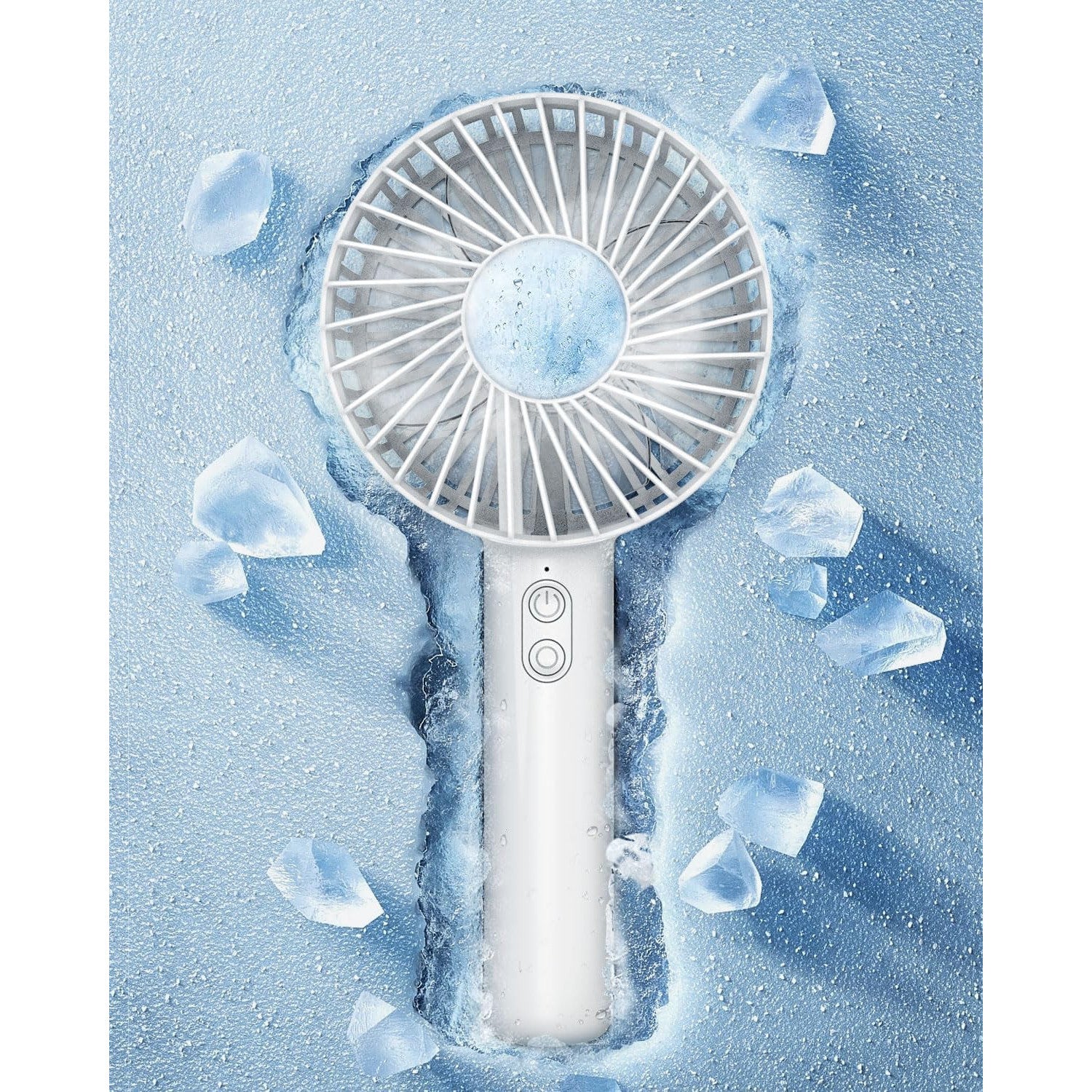 Portable Handheld Cooling Fan with Ice Ball: Instant Refreshment for On-the-Go