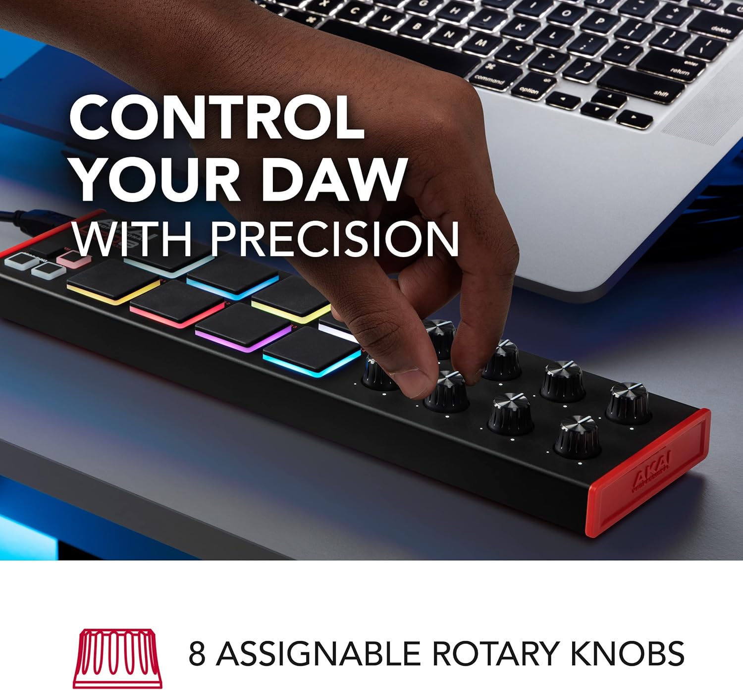 Akai LPD8 Portable USB MIDI Controller with RGB Pads