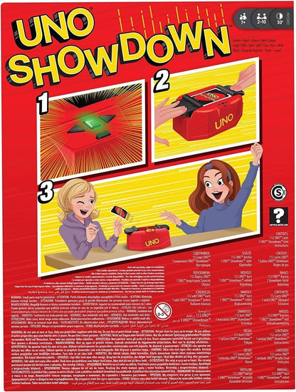 Mattel Uno Showdown Card Game with Fast-Paced Pedal Action