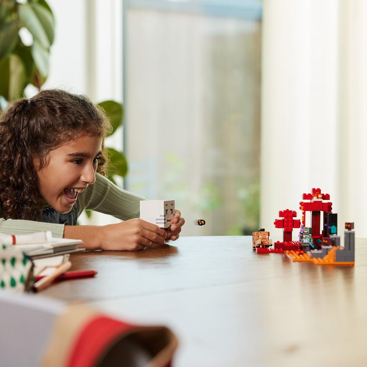 LEGO Minecraft Nether Portal Ambush Set with Orc Warrior