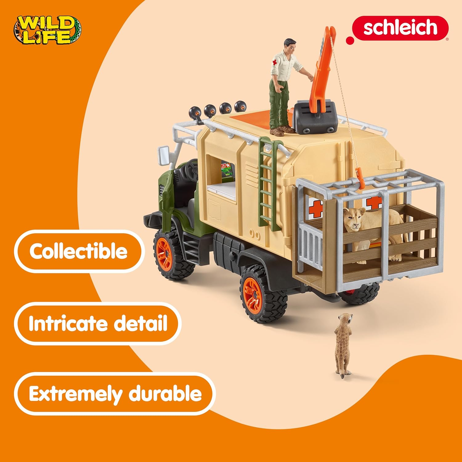 Schleich Wild Life 10-Piece Animal Rescue Truck Playset