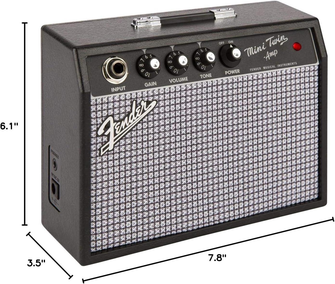 Fender Mini 65 Twin-Amp 1-Watt Portable Black Guitar Amplifier - Gomix Brands Outlet