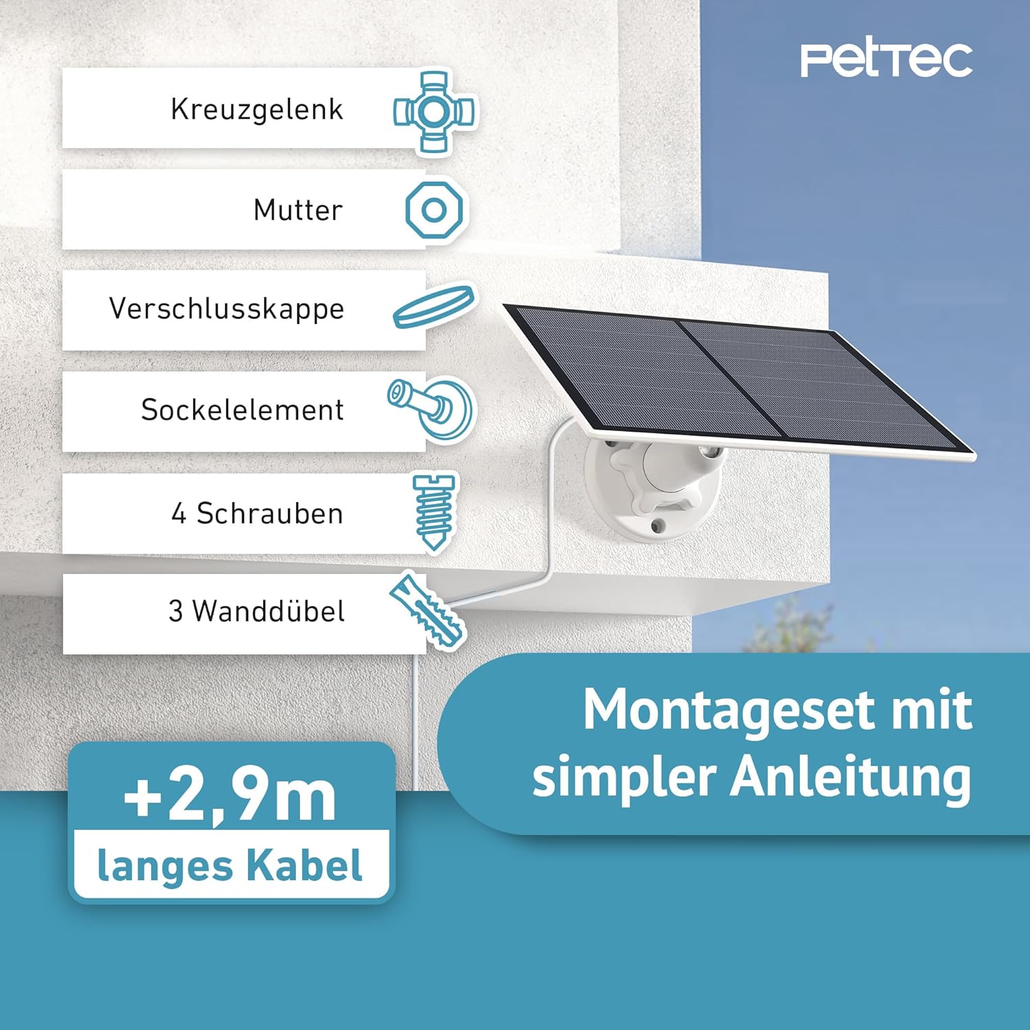 Solar Pet Cam Charging Panel