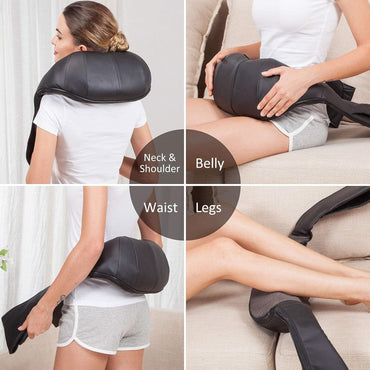 Snailax Cordless Shiatsu Neck and Back Massager with Heat