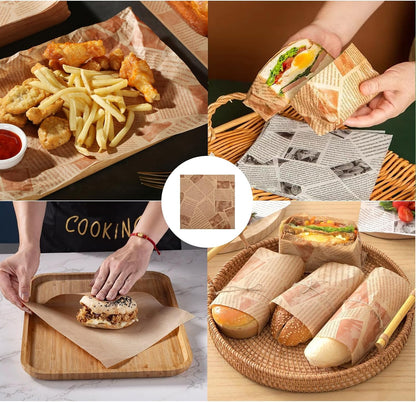 BetterJonny Greaseproof Newspaper Paper Sheets 200-Pack