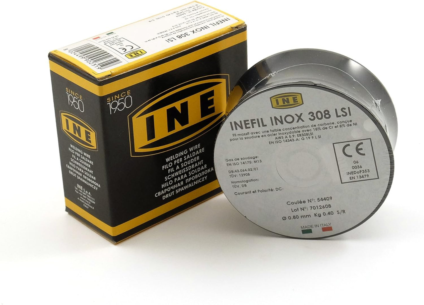 INE MIG-MAG Welding Wire Spool 0.8mm 400g Stainless Steel
