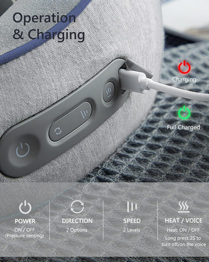 CONQUECO 3D Shiatsu Neck and Back Massager with Heat