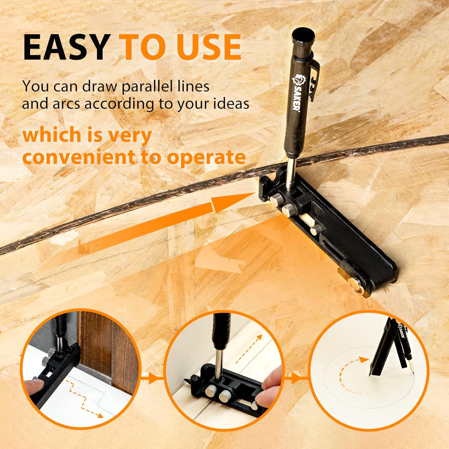 Saker Multi-function Precision Scribing Tool for Woodworking, Metalworking, Crafting Projects