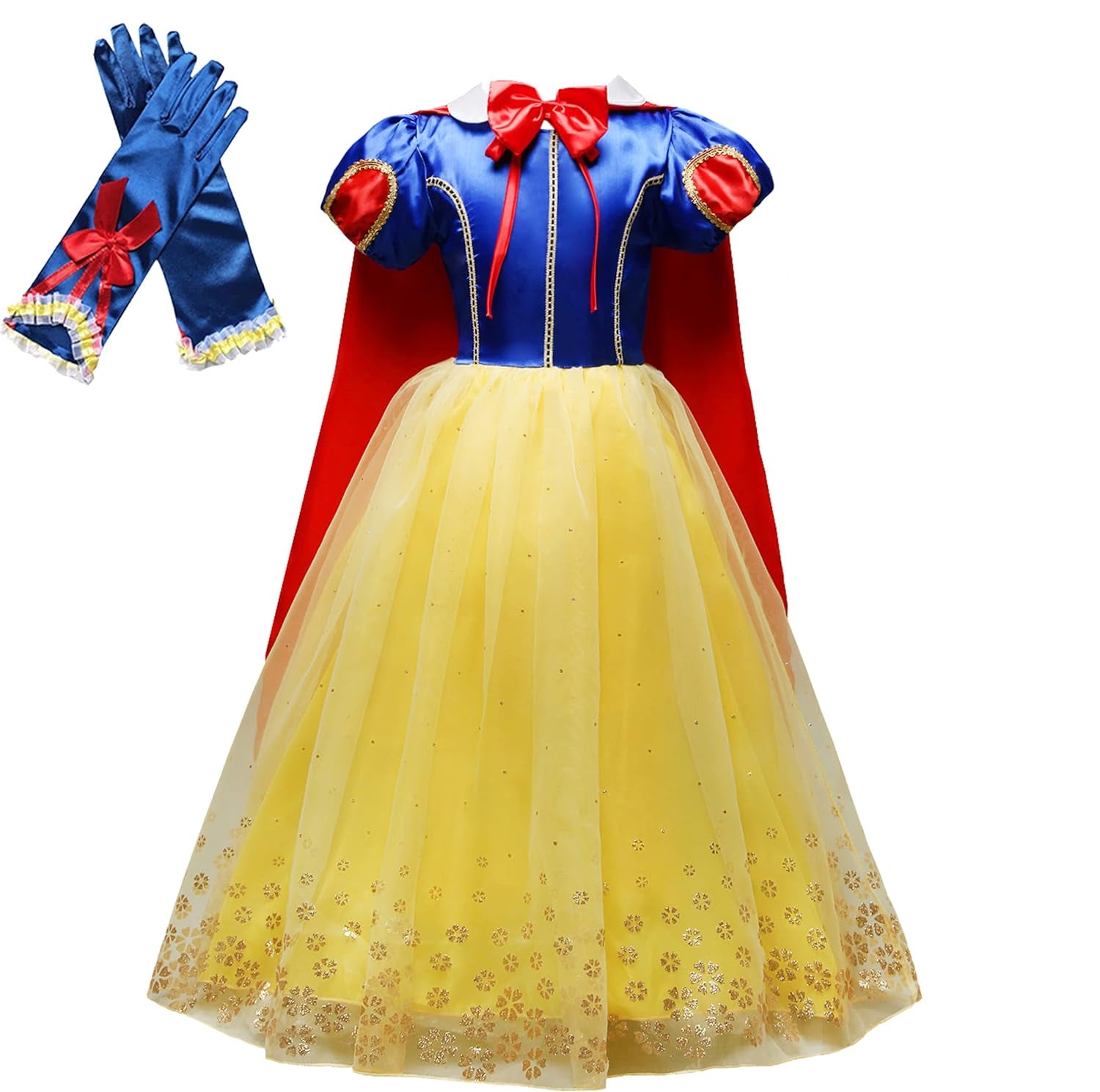 Lito Angels Snow White Princess Dress for Girls with Cape