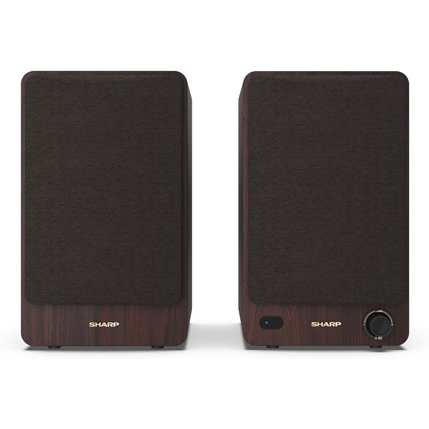 Sharp CP-SS30 Brown 60W RMS 2‑Way Active Bookshelf Speakers