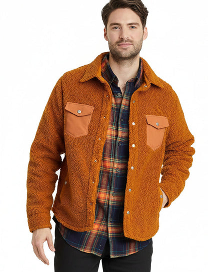 Goodfellow & Co Men's Sherpa Faux Fur Shirt Jacket