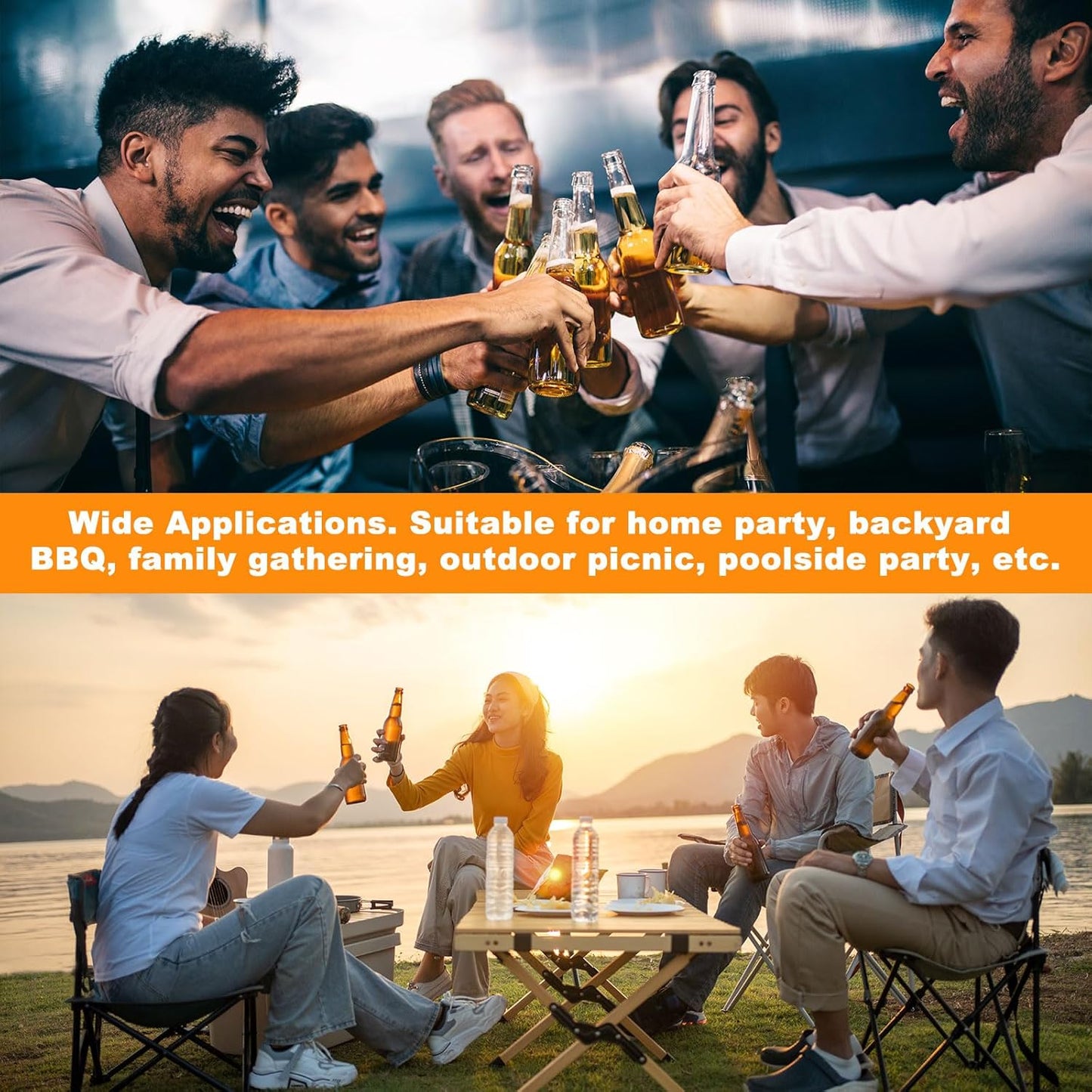 HARFINGTON Stainless Steel Bottle Opener with Wooden Grip – 30 Pack