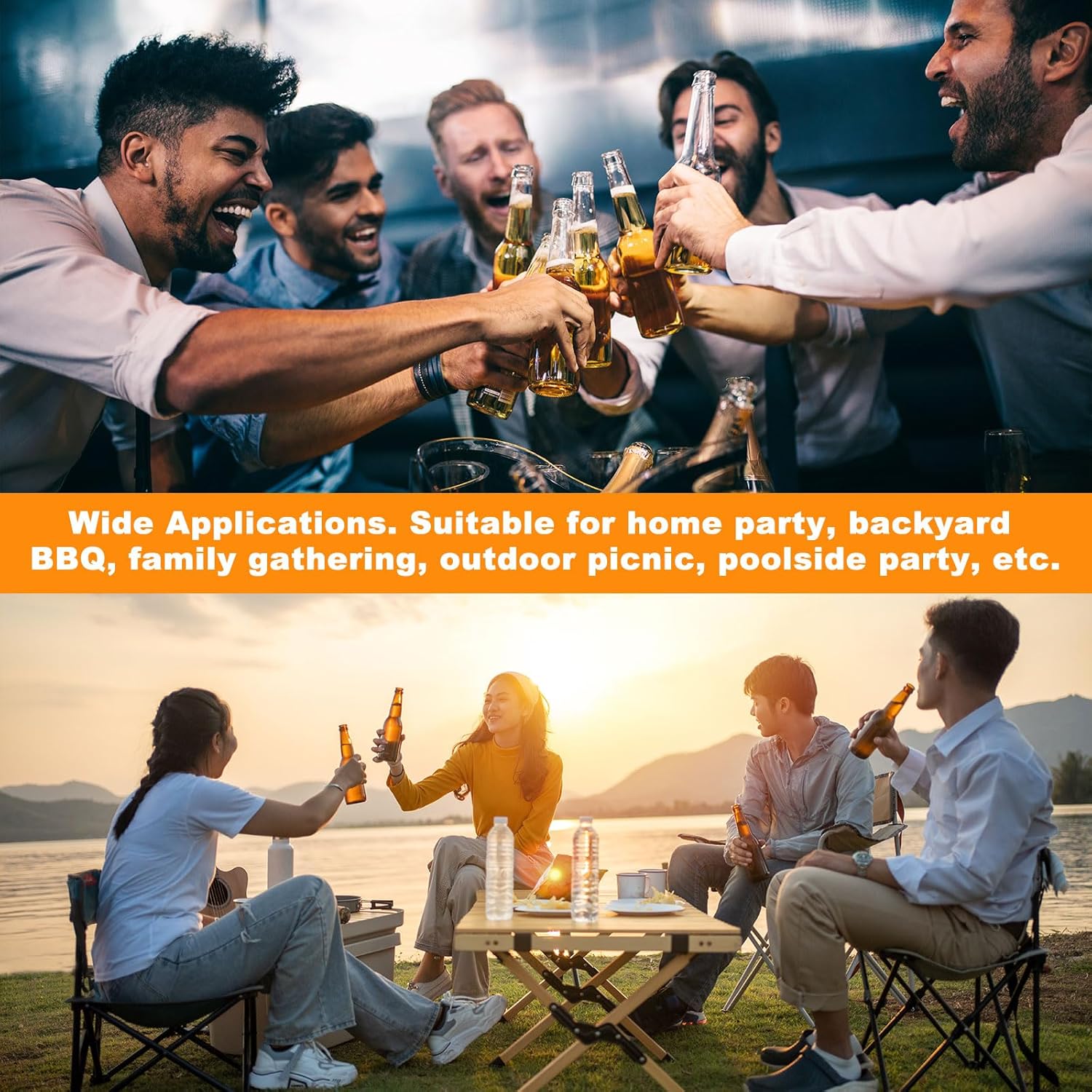 HARFINGTON Stainless Steel Bottle Opener with Wooden Grip – 30 Pack