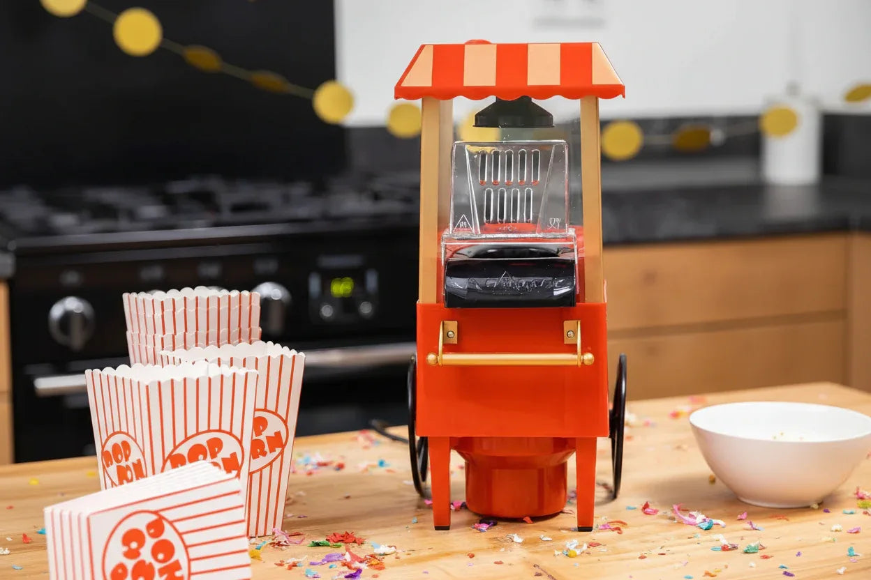 Gadgy Classic Hot Air Popcorn Maker – Grease-Free, 1.9L, 1200W , 47 package - Gomix Brands Outlet