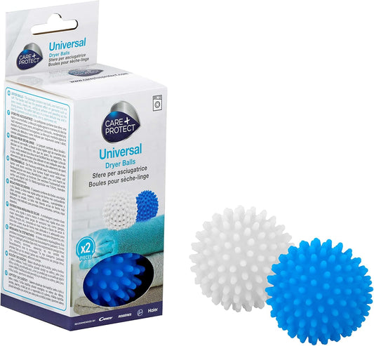 CARE+PROTECT Universal Dryer Balls: Soften, Lift, Separate Laundry - 2 Pack