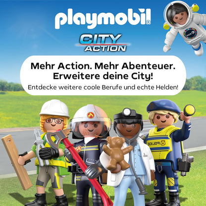 Playmobil City Action Police Helicopter with Parachute and Figures