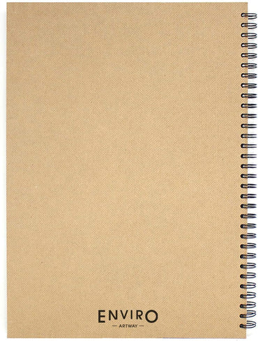 Artway Enviro Spiral Black Paper Sketch Book - A3 Portrait - 270gsm Recycled Black Card with Hardboard Covers - 100% Recycled