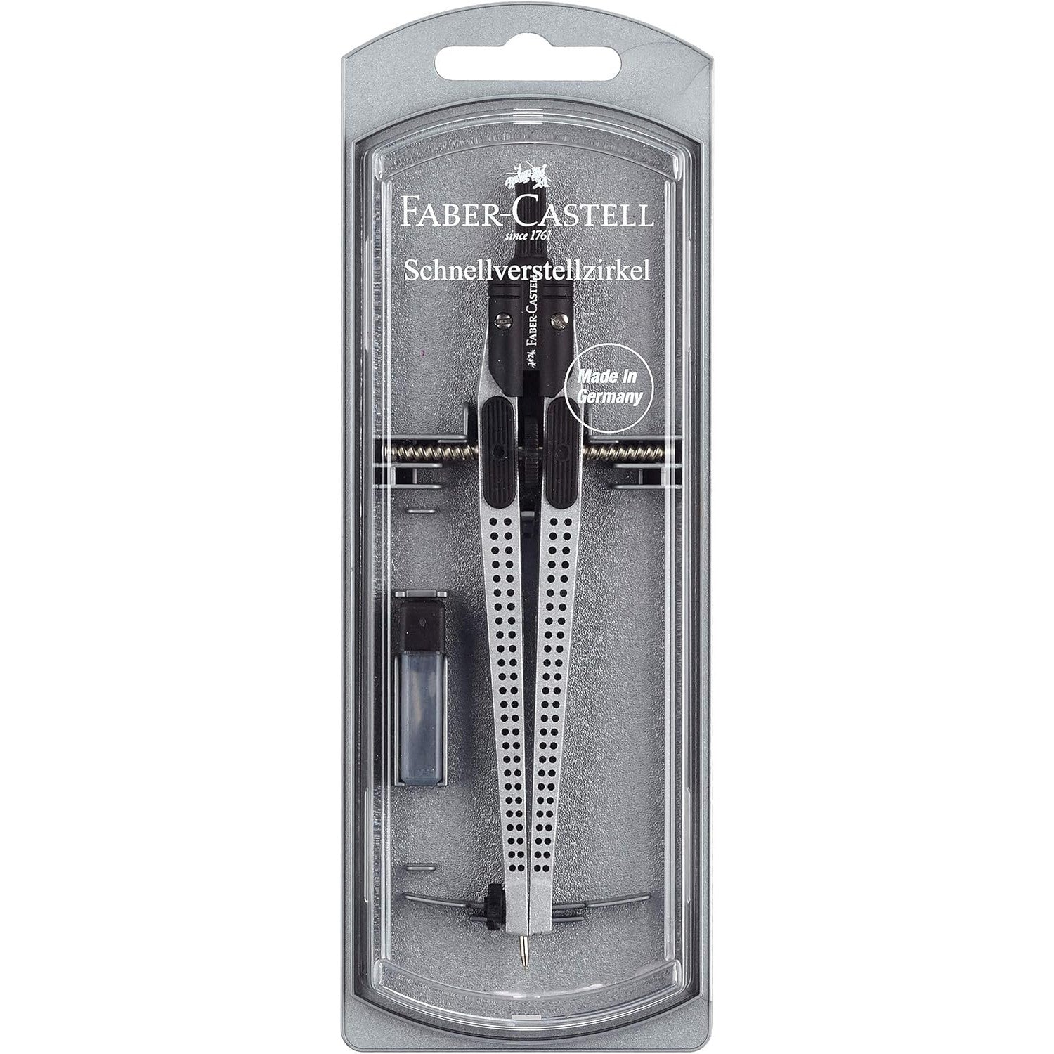 Faber-Castell Grip Quick-Set Silver Compass Precise Drafting Tool