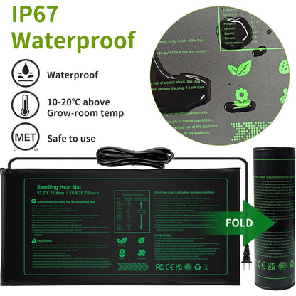 NAMOTEK 2-Pack Waterproof Seedling Heat Mat 10x20 Hydroponic