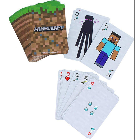 Minecraft Collectible Card Deck with Metal Tin Box – 52 Cards