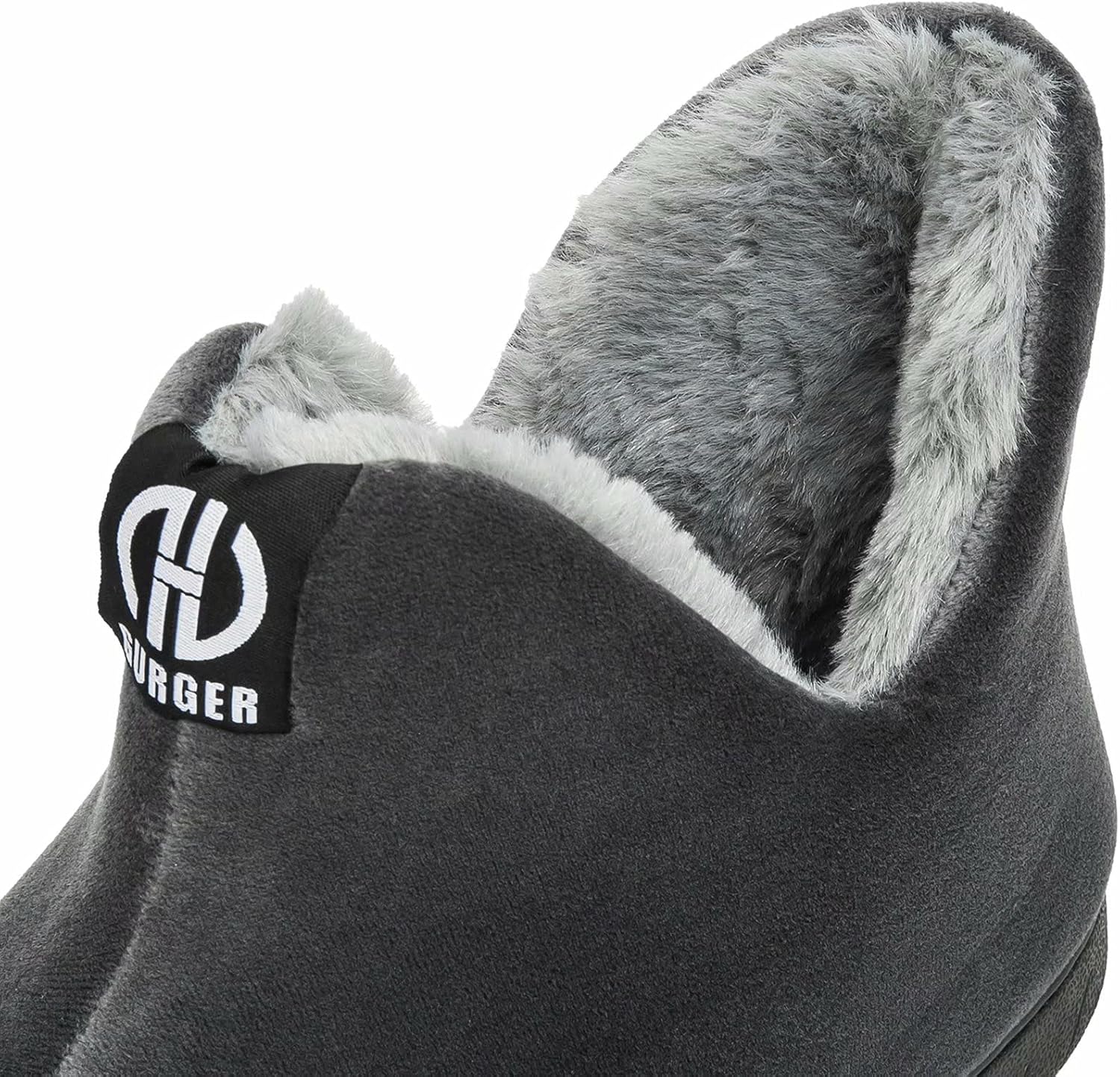 GURGER Warm Fur‑Lined Slipper Boots with Hard Sole