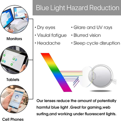 VANANA Unisex Foldable Blue Light Blocking Reading Glasses Black