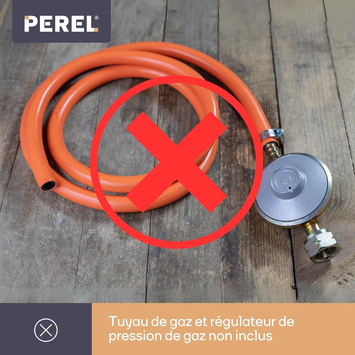 Perel FT5130 Portable 4500W Gas Radiant Heater for Outdoor Use