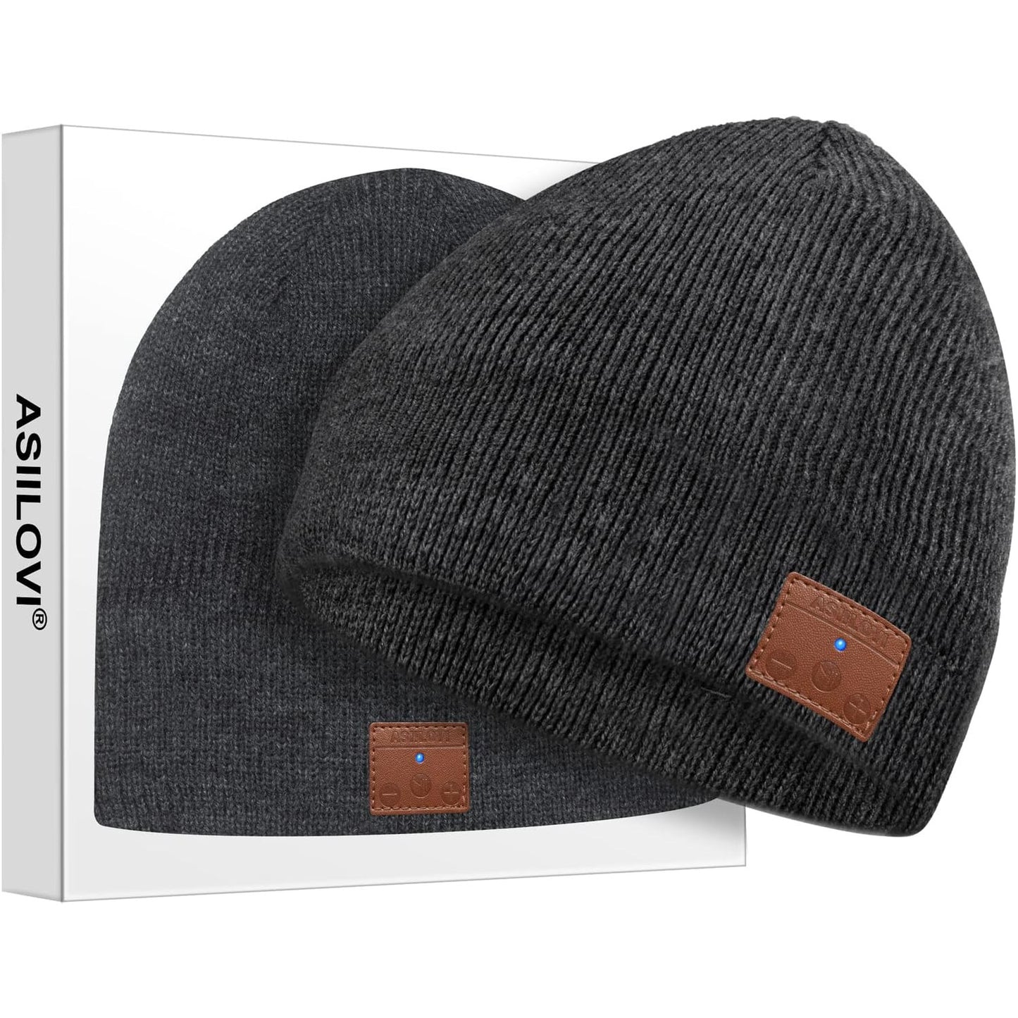 ASIILOVI Bluetooth Beanie with Double-Layer Wool Lining – Warm Wireless Headset