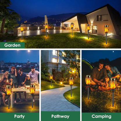 YAZEKY MAS-SJ7-332 Solar Torch Lights 12 LED 6-Pack