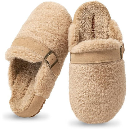 Felokont Women's Winter Plush Non-Slip House Slippers – Warm Cozy Comfort