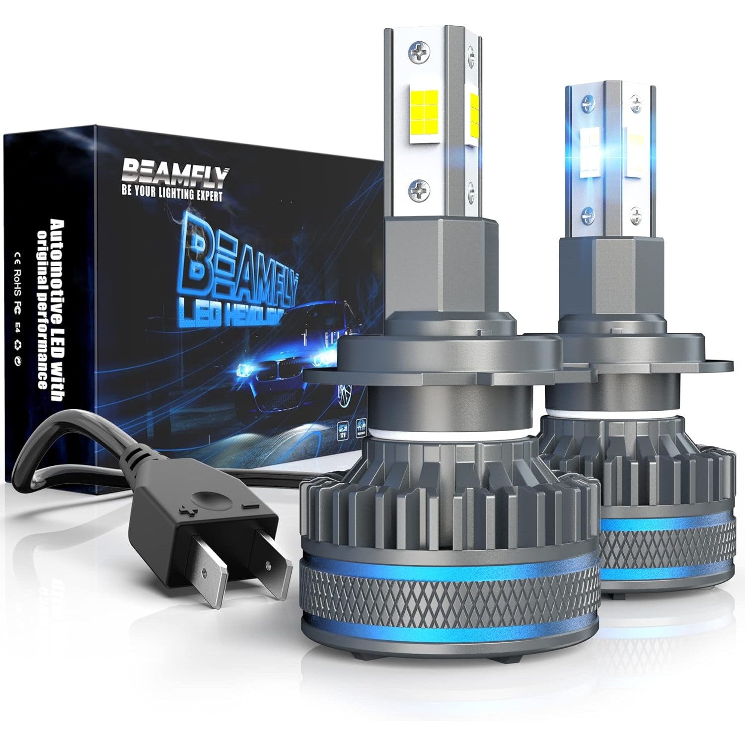 Beamfly H7 LED 18000LM Lenticulaire Headlight Bulb 100W