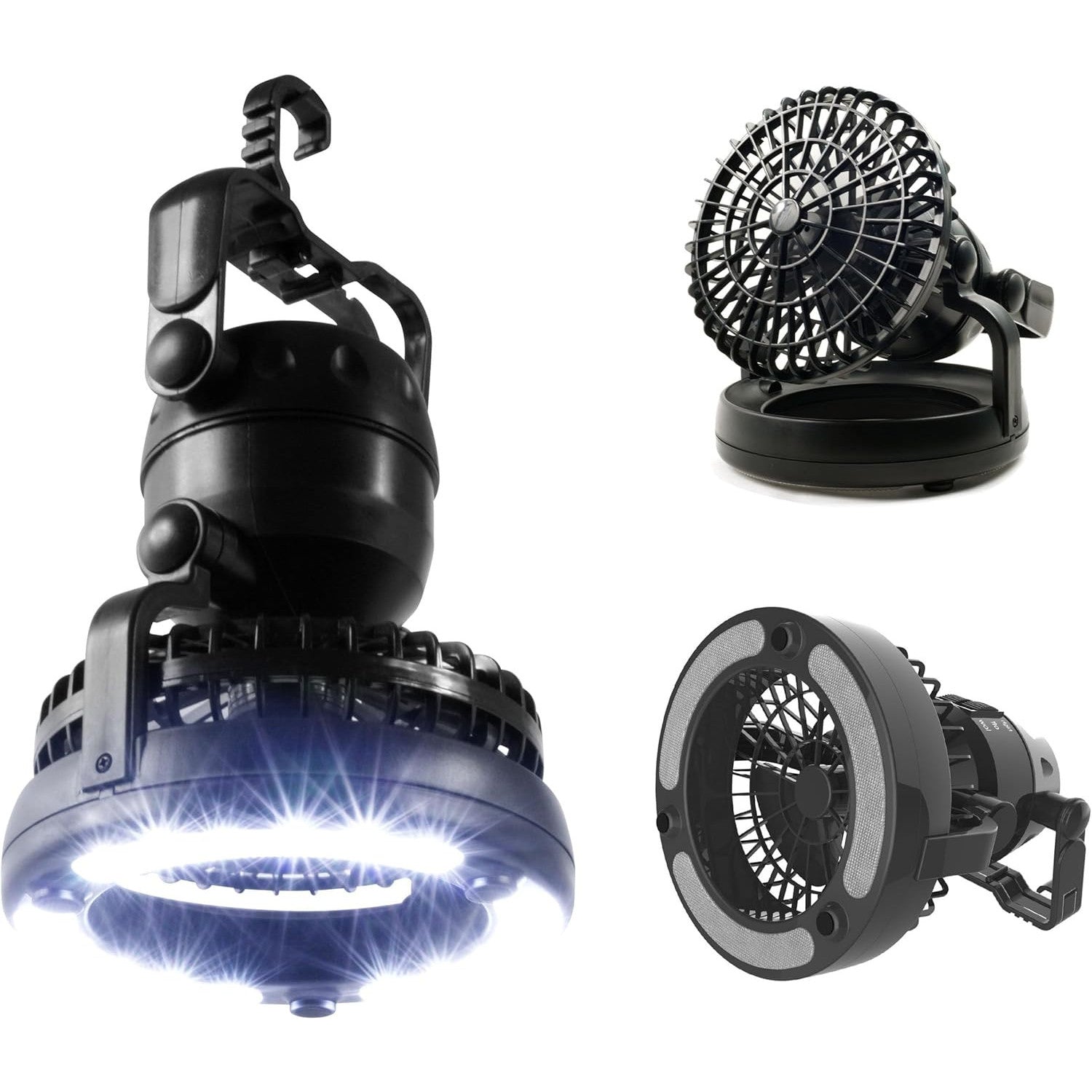 Portable LED Lantern with Fan: 2-in-1 Battery Powered Light and Cooling