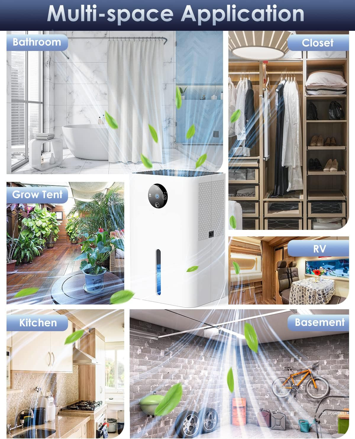 MAPOOR DS01 Small Dehumidifier 1.8L White