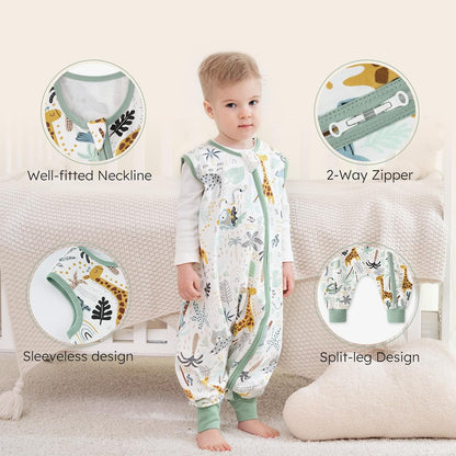 Yoofoss 2 x Baby Summer Sleeping Bags with Feet 100% Cotton