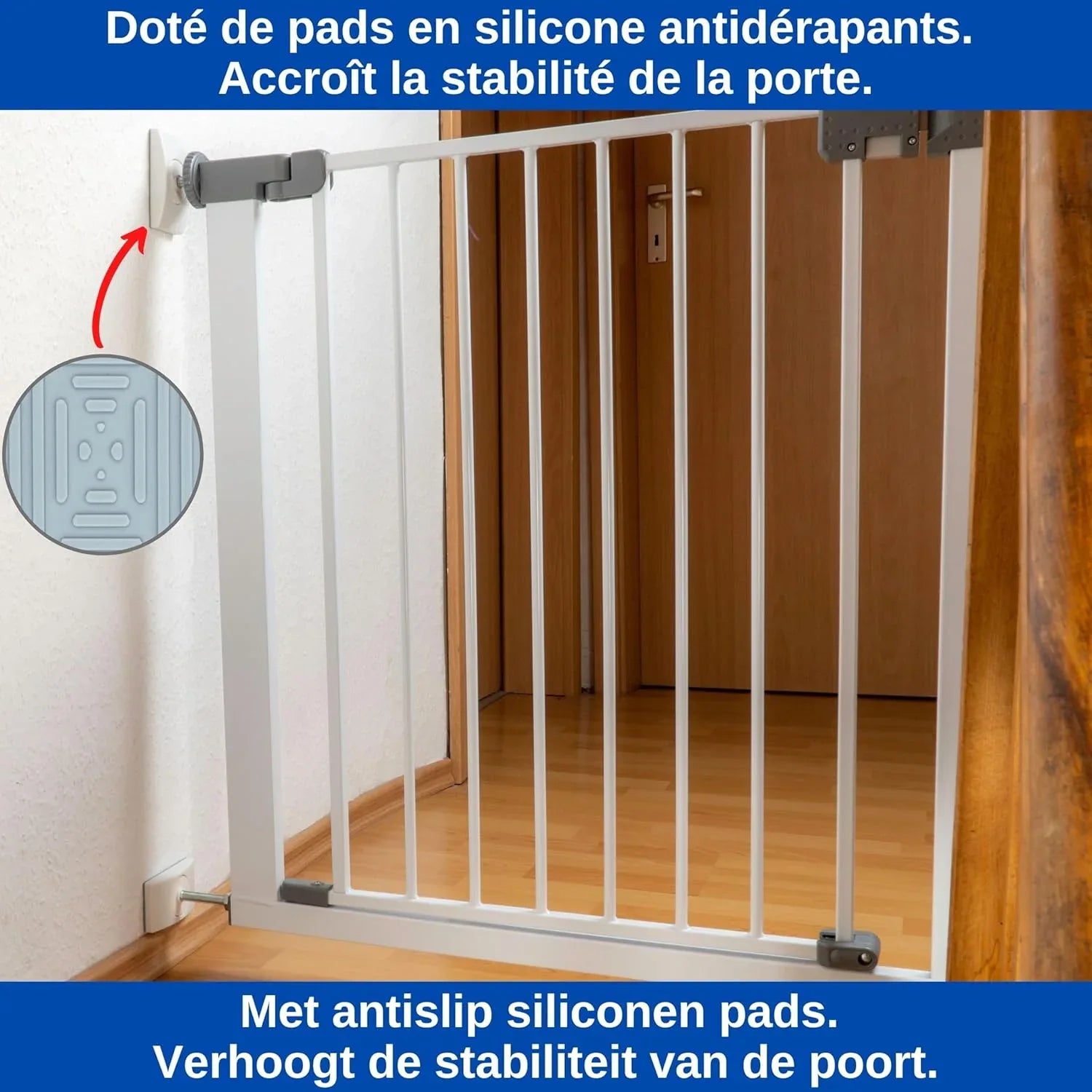 White Door Wall Protection Pads – 4‑Piece Press‑On Screw Set - Gomix Brands Outlet