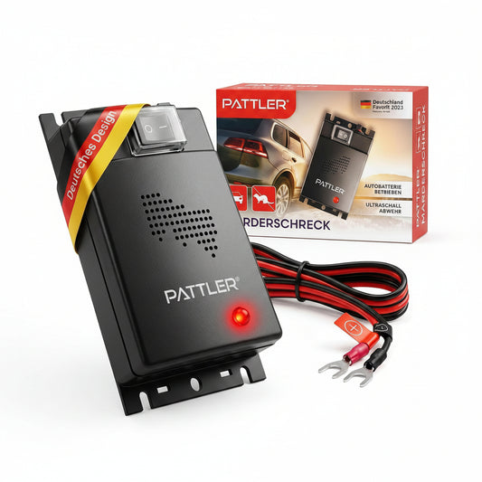 PATTLER Car Marten Repellent Ultrasonic 12V Battery Connection Automatic Engine Bay Protection