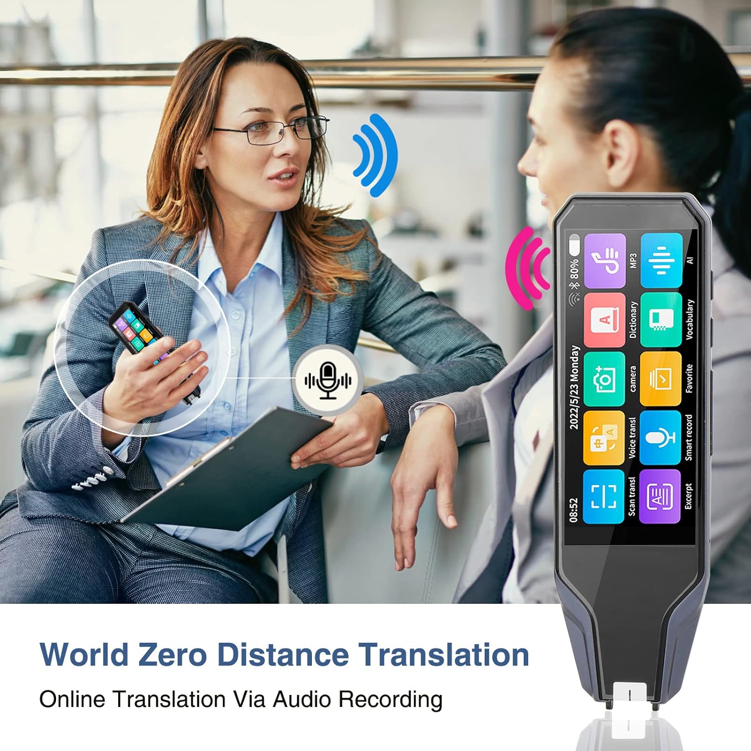 Lieberwell Multilingual Translation Pen with 5MP Camera and 4-Inch Touchscreen