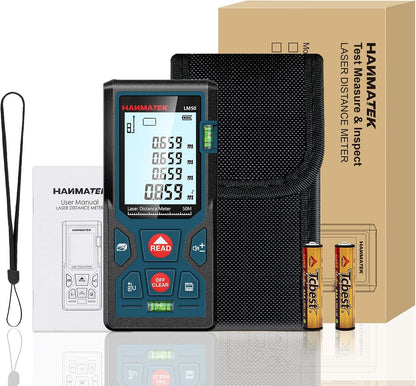 HANMATEK LM50 Digital Laser Rangefinder: Precision Distance, Area, Volume Measurement Tool